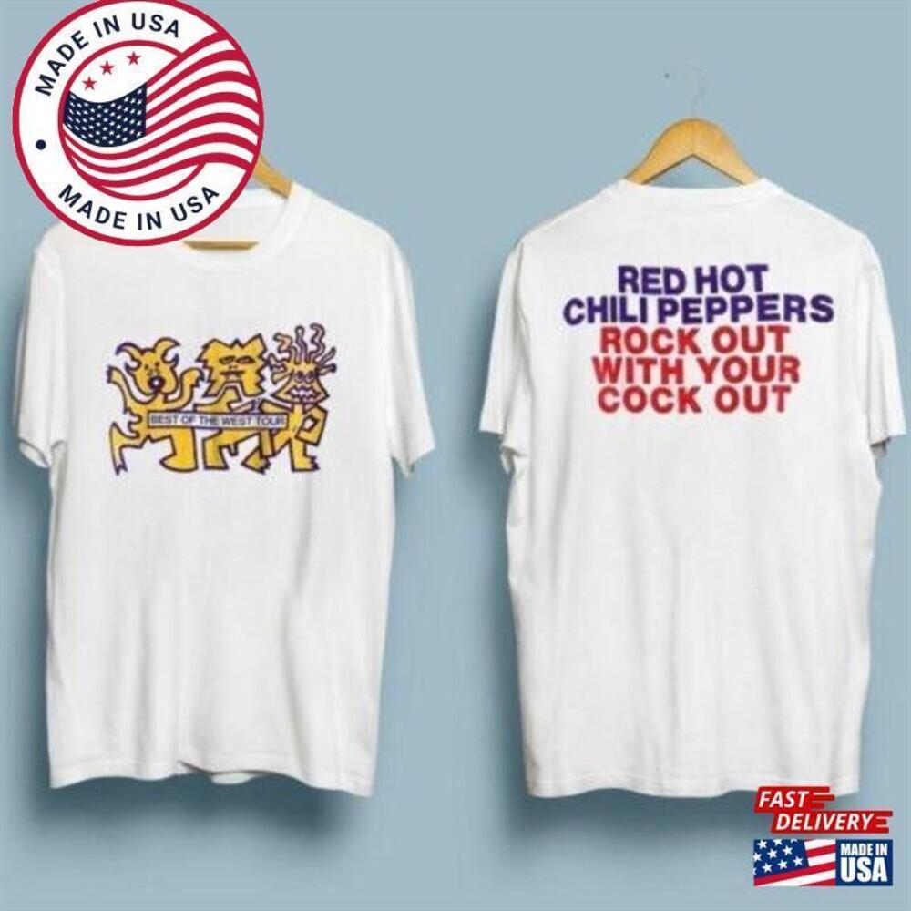 Retro Red Hot Chili Peppers World Tour T-Shirt Classic 2 Sided